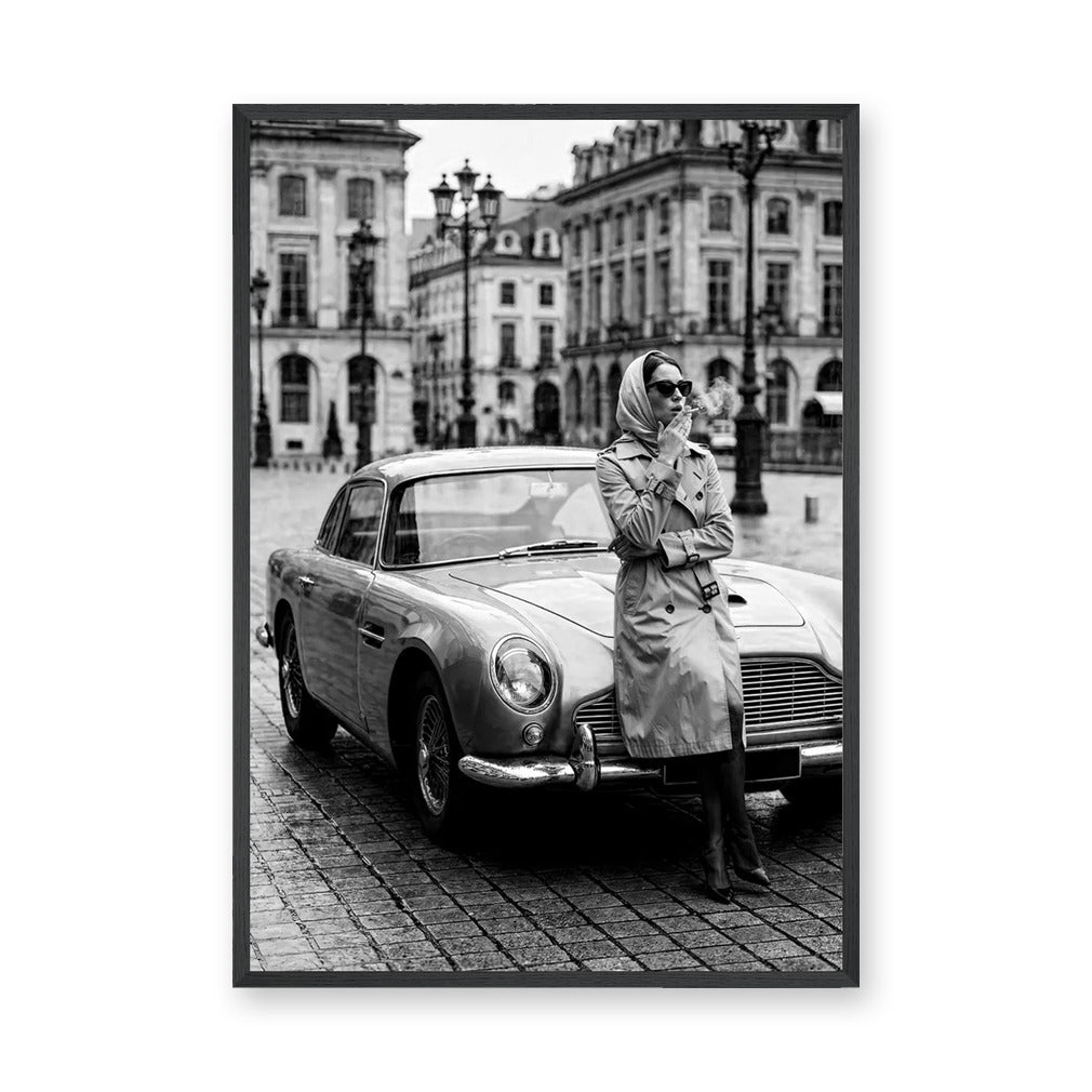 Aston Martin Fashion Photography Vintage Wall Art – European City Scene