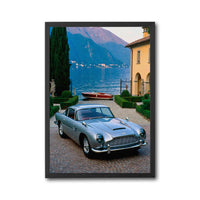 Aston Martin Retro Car by Lake Décor Poster – Iconic Car Wall Print