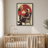 Astronaut Mars Retro Wall Art – Surreal Sci-Fi Chair Scene