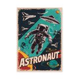 Astronaut Retro Pop-Art Wall Art – Vintage Sci-Fi Space Poster Design