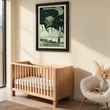 Australian Antarctic Stamp Vintage Wall Art – Map and Dog Sled Print