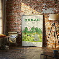 Babar le petit éléphant Retro Print | Iconic French Children's Wall Print