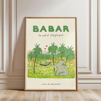 Babar le petit éléphant Retro Print | Iconic French Children's Wall Print