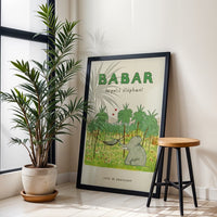 Babar le petit éléphant Retro Print | Iconic French Children's Wall Print