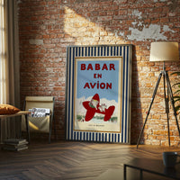 Babar the Elephant Nursery Illustration Retro Kids Decor Quote Art Gender Neutral Baby Wall Print