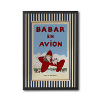 Babar the Elephant Nursery Illustration Retro Kids Decor Quote Art Gender Neutral Baby Wall Print