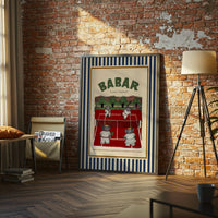 Babar the Elephant Tennis Nursery Illustration Retro Kids Decor Gender Neutral Baby Wall Décor Poster Décor Print