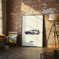 Back to the Future DeLorean Retro Décor Poster – Timeless Movie Car Home Wall Décor