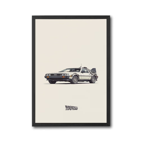 Back to the Future DeLorean Retro Décor Poster – Timeless Movie Car Home Wall Décor