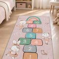 Ballerina Hopscotch Kids Area Rug in a nursery
