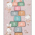 Ballerina Hopscotch Kids Area Rug