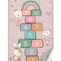 Ballerina Hopscotch Kids Area Rug – features