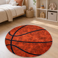 Basketball Kids Round Rug in a nursery