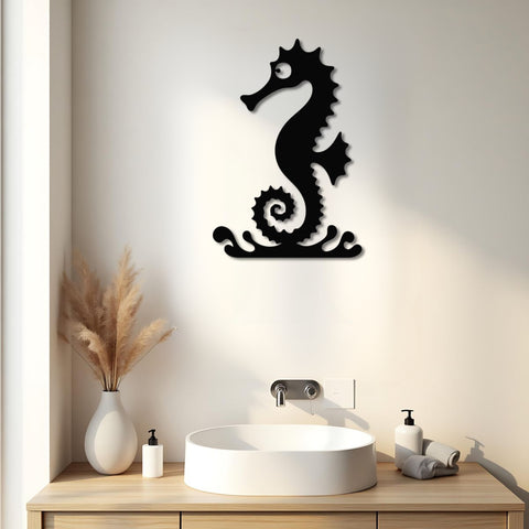Sea Horse Metal Wall Art