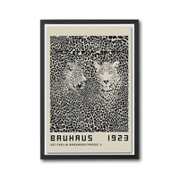 Bauhaus 1923 Leopard Pattern Print – Retro Sütterlin Typography Home Art
