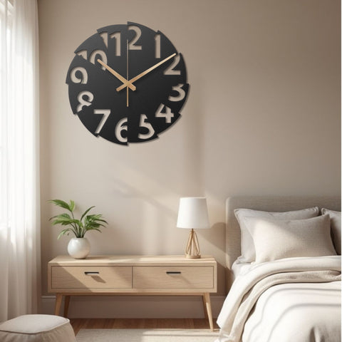 Modern Oversized Metal Wall Clock