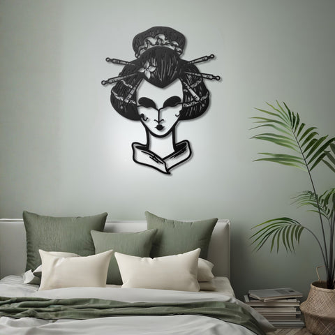 Geisha Metal Wall Art
