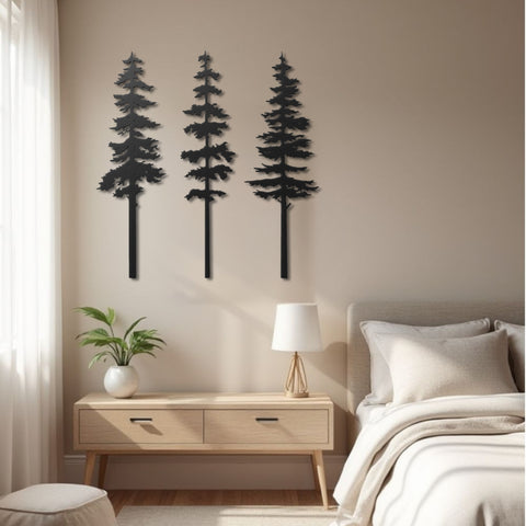Forest Decor Pine Tree Metal Wall Art