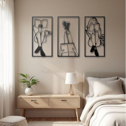 Metal Minimalist Wall Art Gifts for Book Lovers