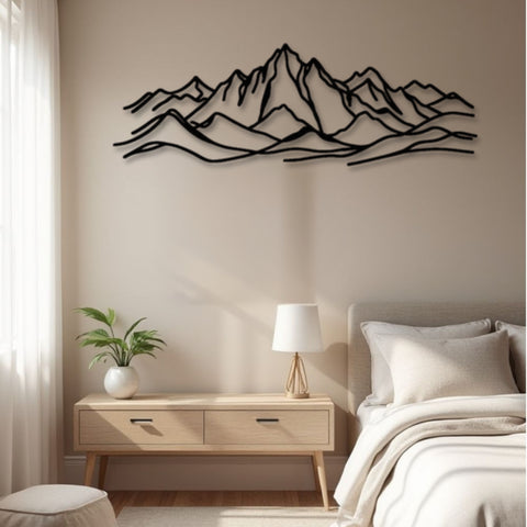 Minimalist Mountain Metal Wall Art