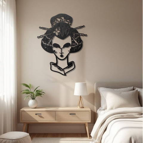 Geisha Metal Wall Art
