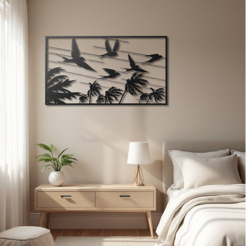 Flying Birds Metal Wall Art