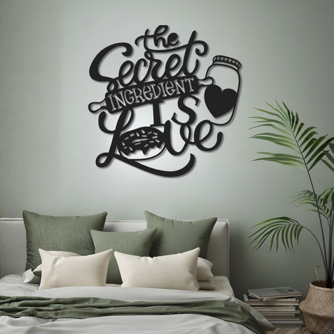Secret Ingredient is Love Metal Wall Art