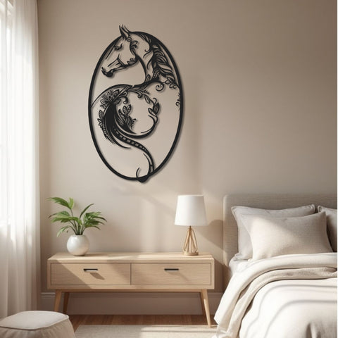 Elegant Horse Metal Wall Art
