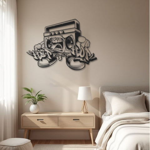 Hip Hop Monster Metal Wall Art
