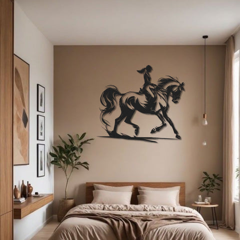 Equestrian Grace Metal Wall Art