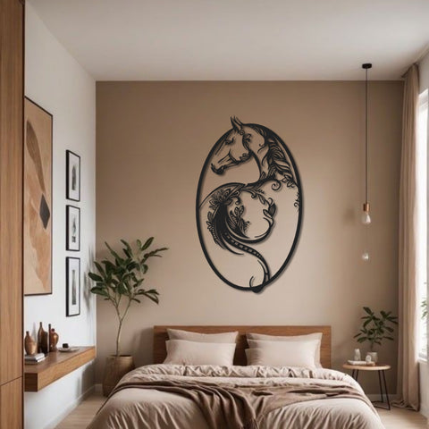 Elegant Horse Metal Wall Art