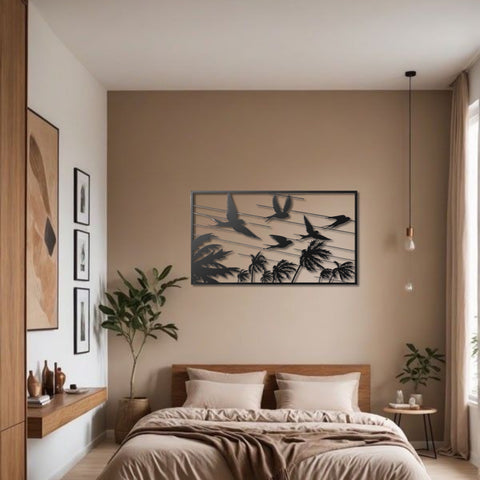 Flying Birds Metal Wall Art