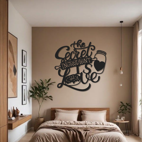 Secret Ingredient is Love Metal Wall Art