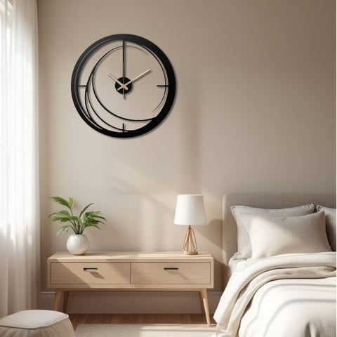 Modern Geometric Metal Wall Clock