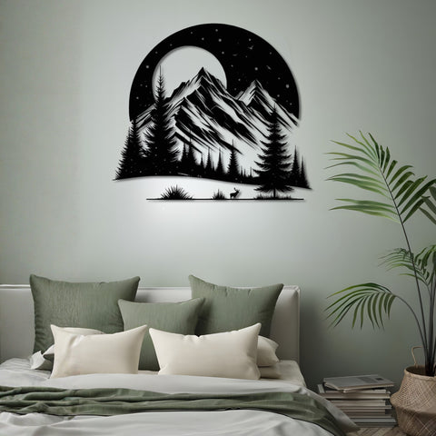 Mountain Nature View Metal Wall Art