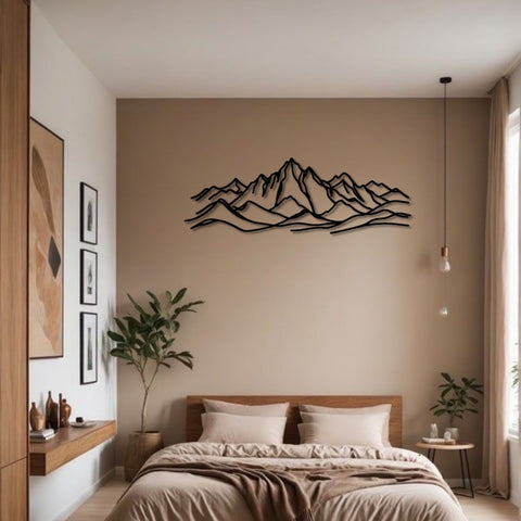 Minimalist Mountain Metal Wall Art