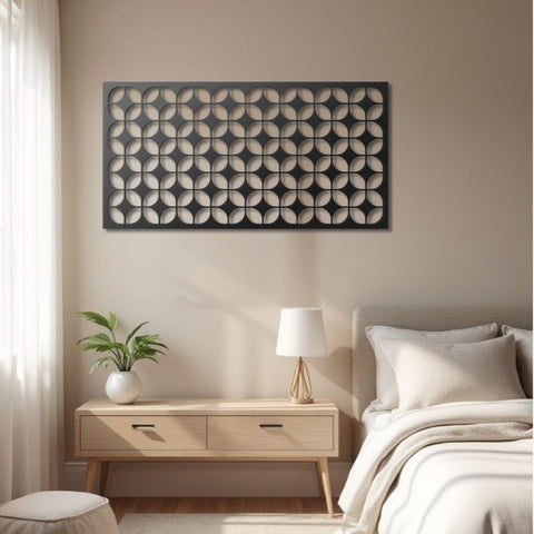 Geometric Mid Century Modern Metal Wall Art Decor