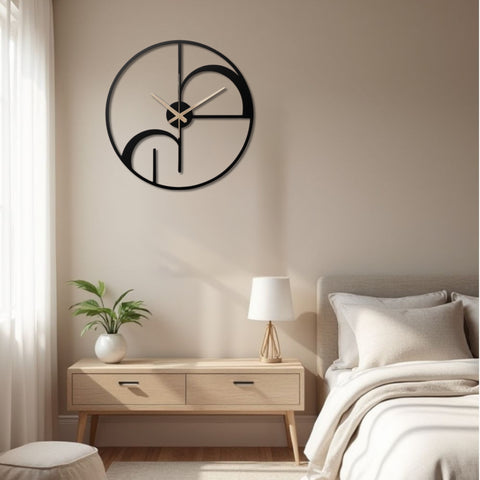 Modern Minimalist Geometric Metal Wall Clock