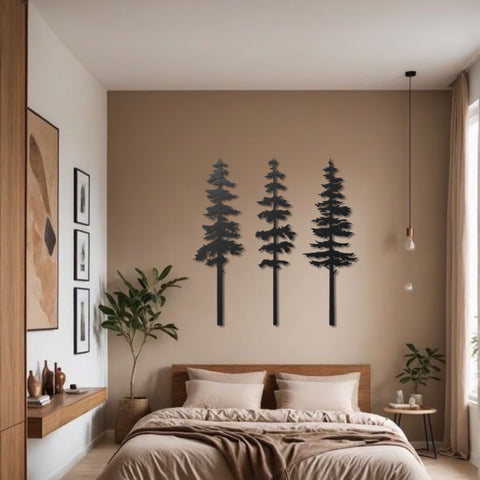 Forest Decor Pine Tree Metal Wall Art