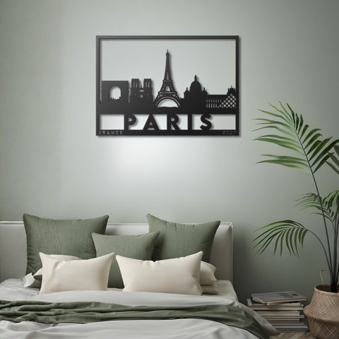Paris City Metal Wall Art Decor