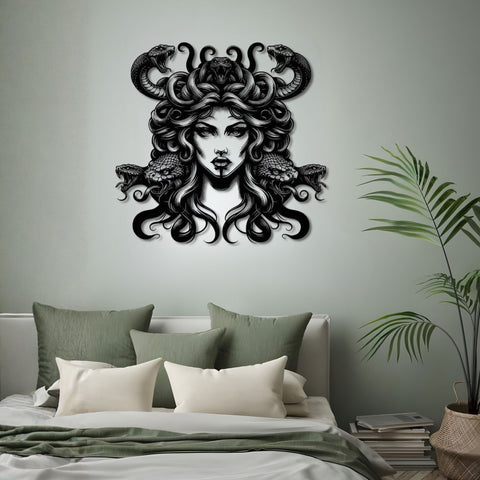 Medusa Gothic Metal Wall Art