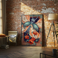 Beetle Floral Aesthetic Wall Décor Print