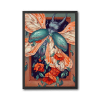 Beetle Floral Aesthetic Wall Décor Print