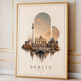 Berlin Cityscape Vintage Wall Art – Germany Travel Poster Print