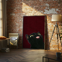 Black Cat Illustration Aesthetic Wall Décor Print