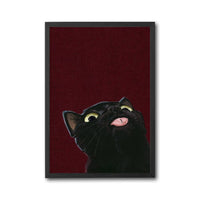 Black Cat Illustration Aesthetic Wall Décor Print