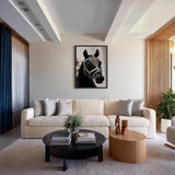 Black Horse Modern Photography Wall Art – Jeweled Silver Bridle