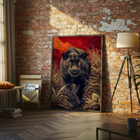 Black Panther Jungle Wall Décor Poster – Aesthetic Wildlife Canvas Print