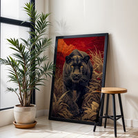 Black Panther Jungle Wall Décor Poster – Aesthetic Wildlife Canvas Print