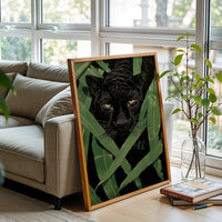 Black Panther Jungle Wall Print Wall Poster – Aesthetic Wildlife Print for Home Decor